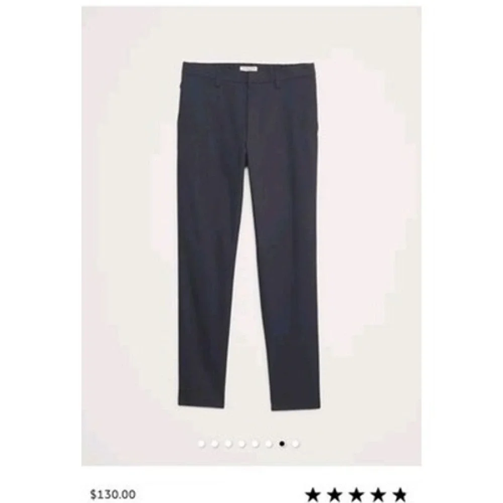 Banana Republic Mens Slate‎ Blue Performance Dress Pants 34x30 Slim Fit Work